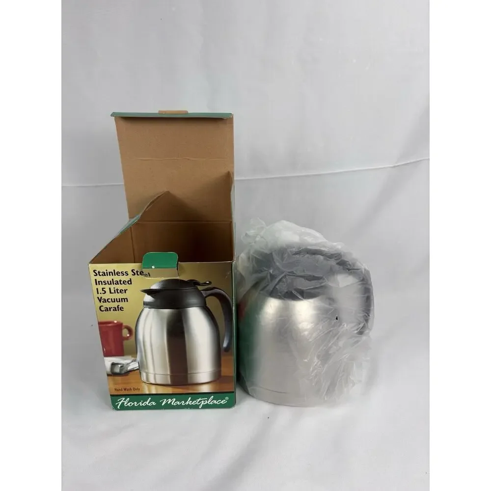 Florida Marketplace Stainless Steel Insulated Vacuum Carafe 1.5 Liters